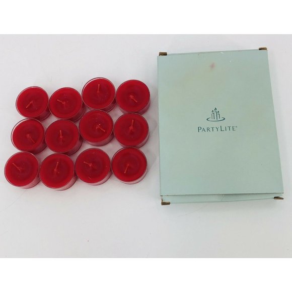 PARTYLITE 12 Cinnamon & Bayberry TeaLight Candles NEW BOX Retired Scent